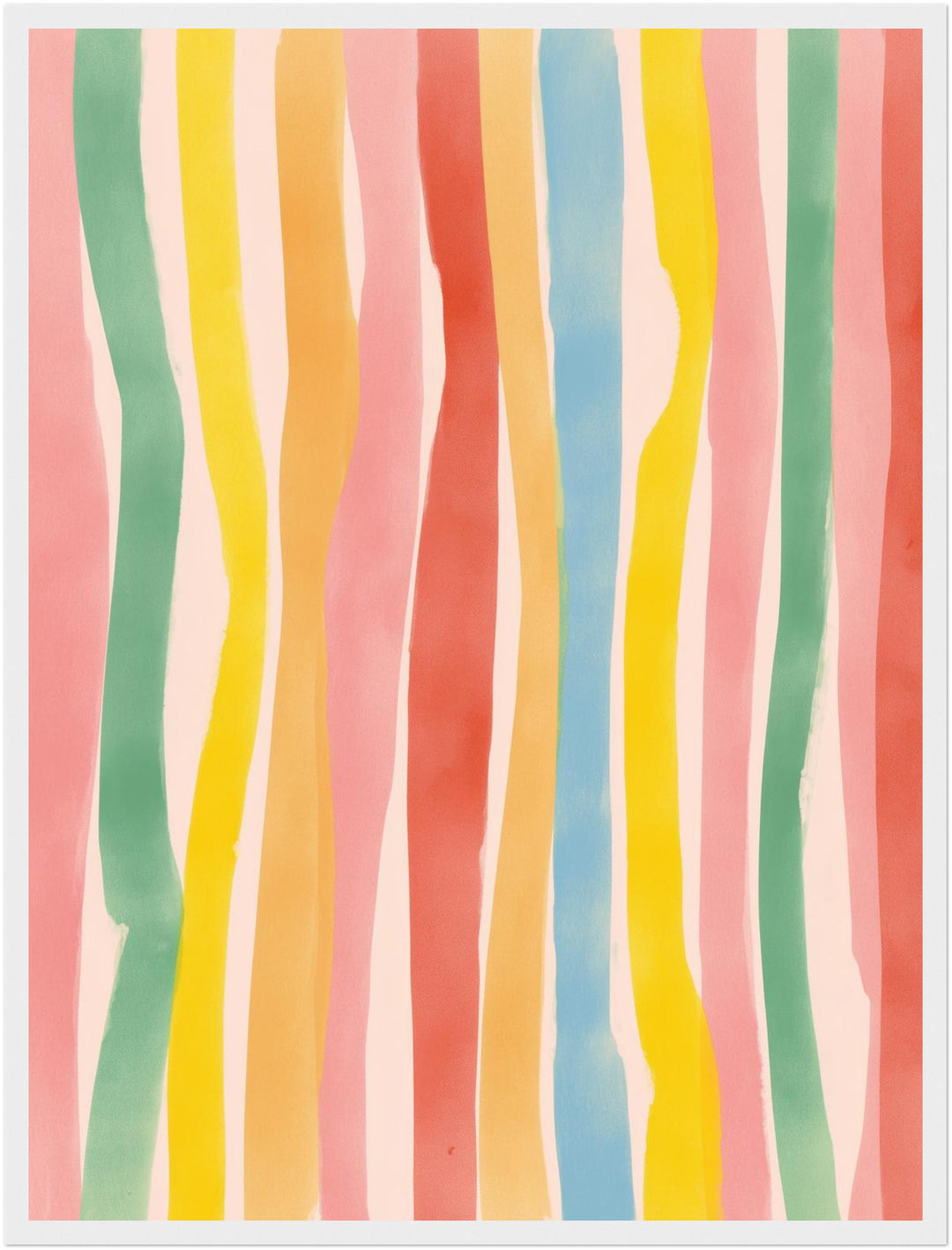 Bunte Streifenmuster Poster Dopamin – mattes Kunstdruck-Papier – Ansicht 6