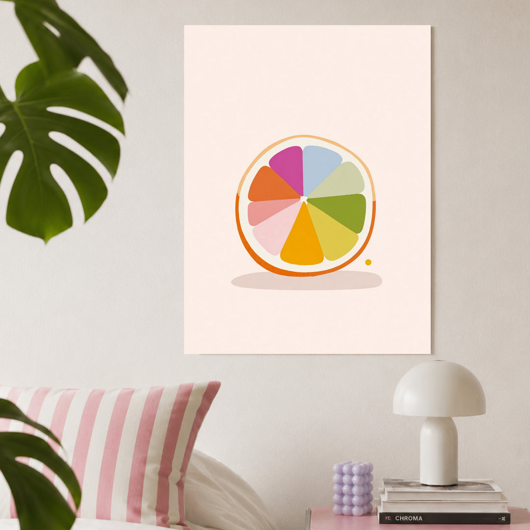 Bunte Zitrusscheibe Poster Dopamin – mattes Kunstdruck-Papier – Ansicht 3