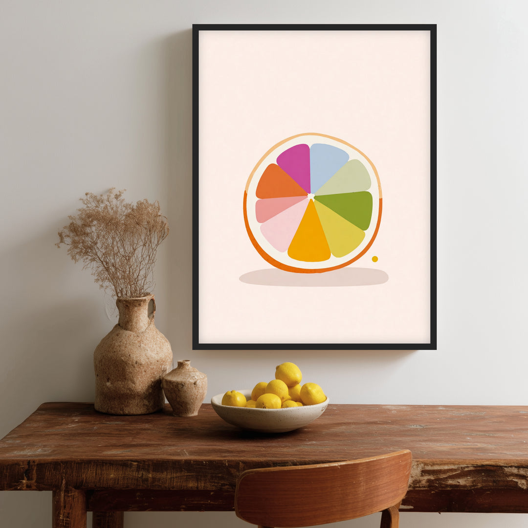 Bunte Zitrusscheibe Poster Dopamin – mattes Kunstdruck-Papier – Ansicht 2