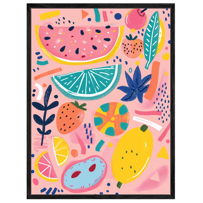 Bunter Früchtemix Leinwandbild