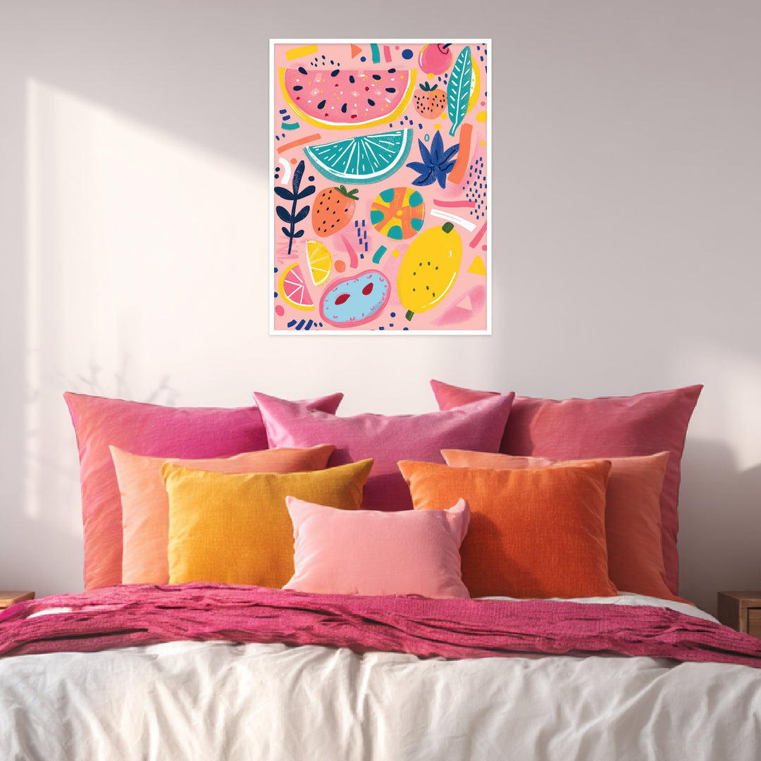 Bunter Früchtemix Poster abstrakt – mattes Kunstdruck-Papier – Ansicht 4