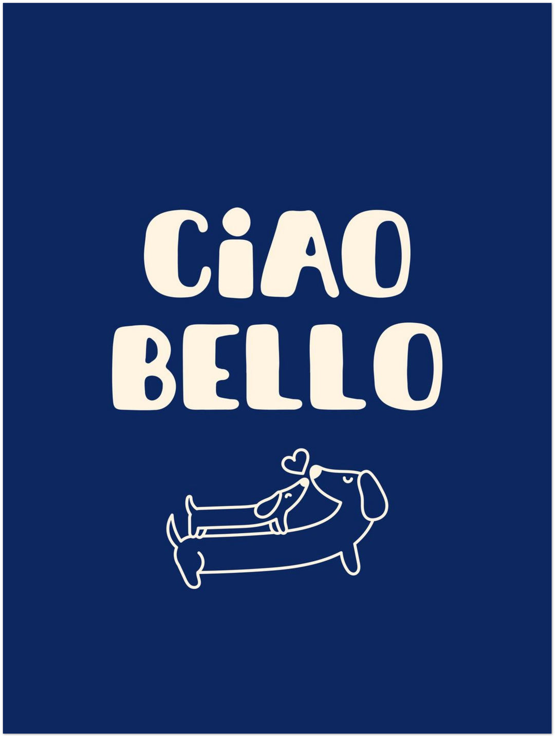 Ciao Bello Dackel abstrakt – Wandkunst