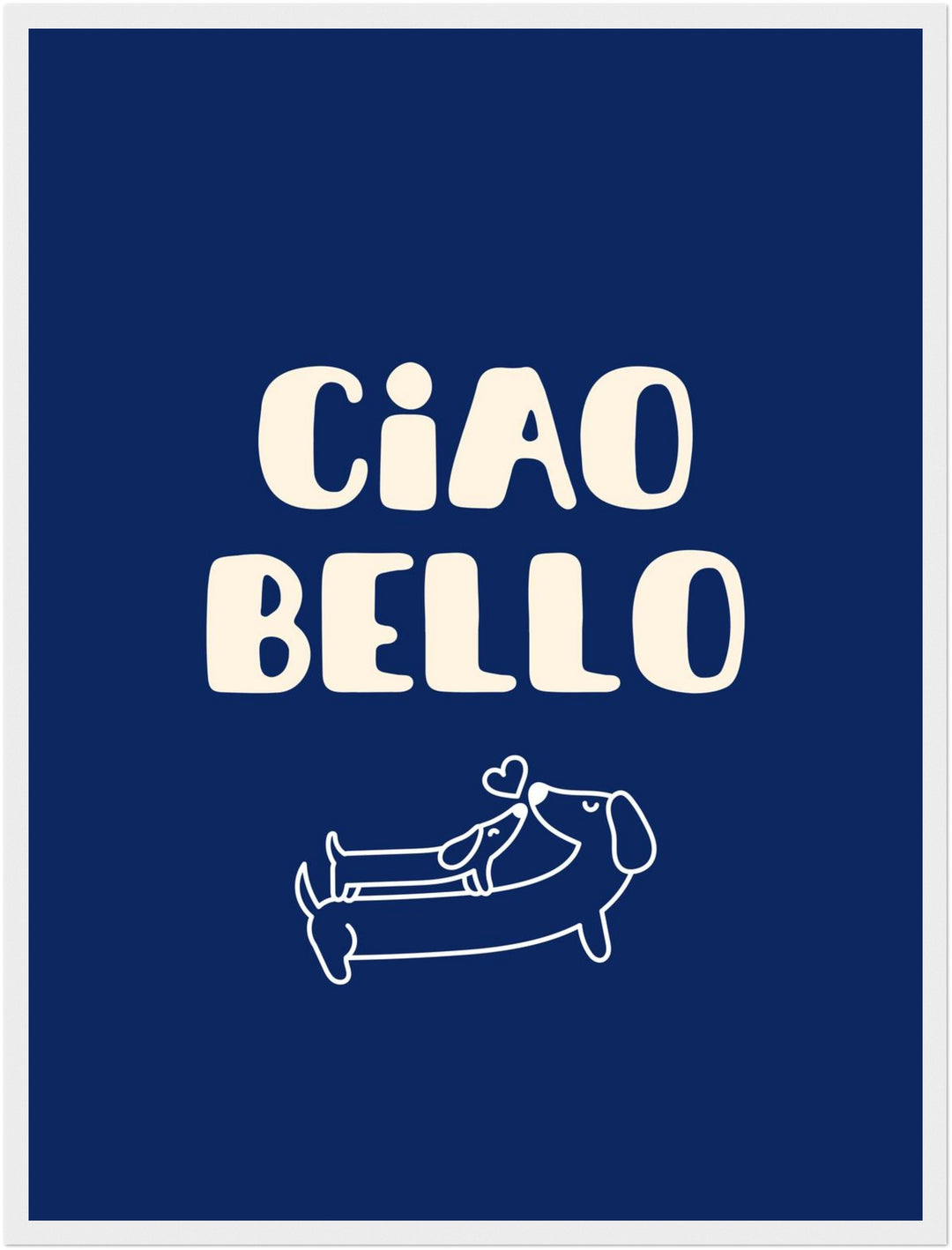Ciao Bello Dackel Poster abstrakt – mattes Kunstdruck-Papier – Ansicht 6