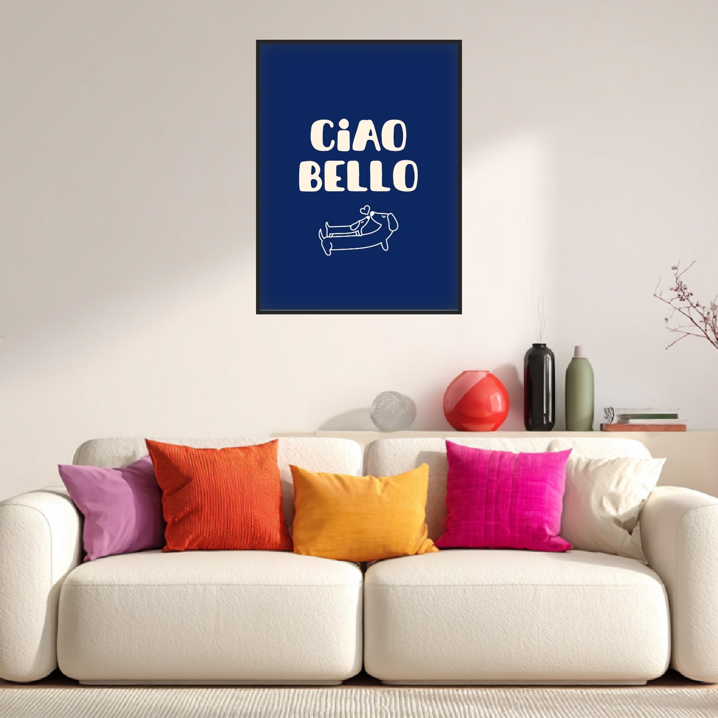 Ciao Bello Dackel Poster