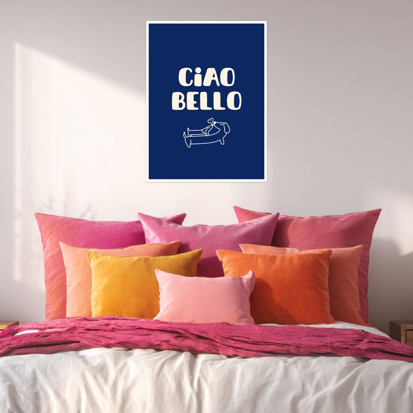 Ciao Bello Dackel Poster