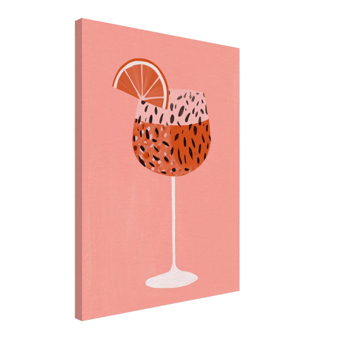 Cocktail mit Grapefruit Leinwandbild Dopamin – Leinwand auf Holzrahmen – Ansicht 2