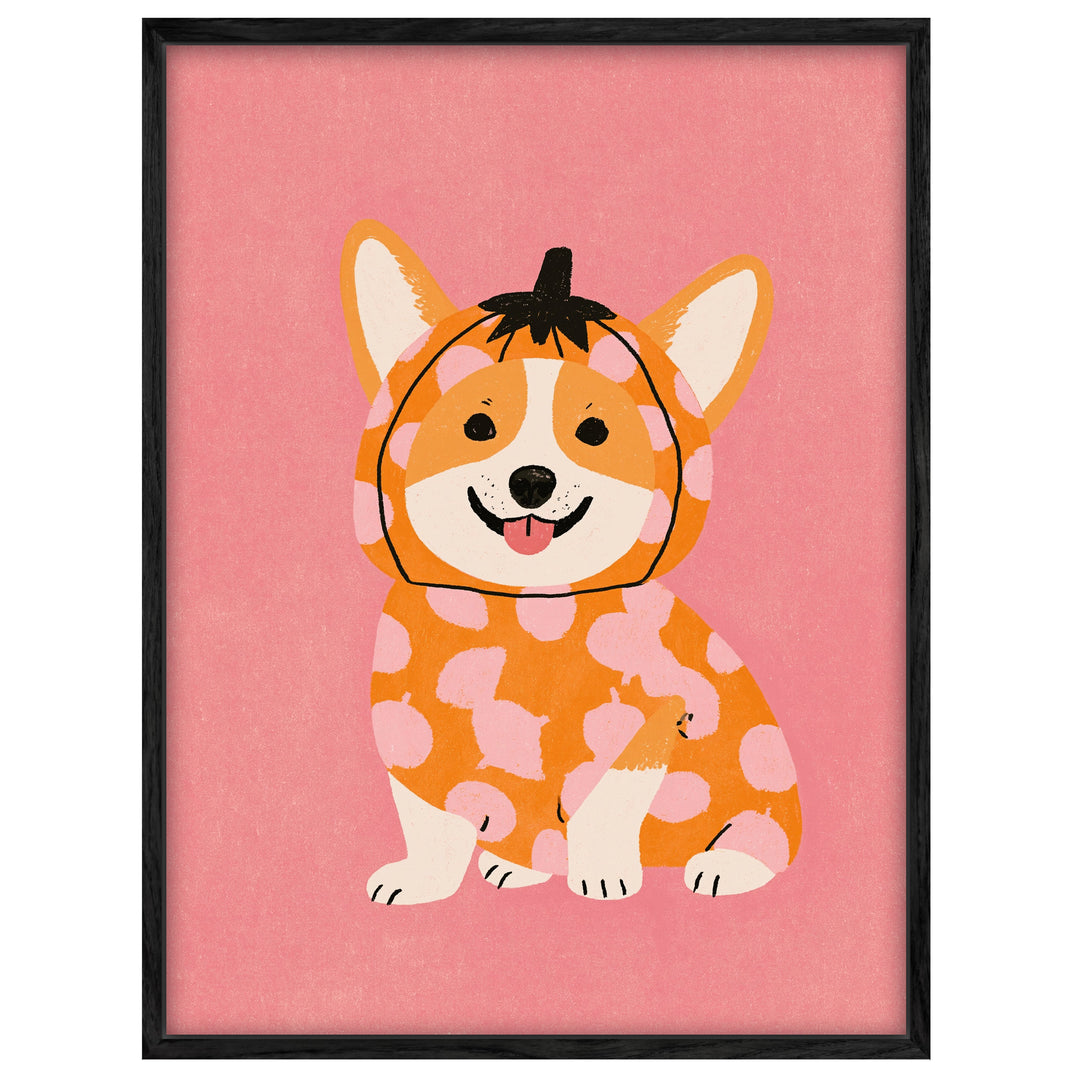 Corgi im Kürbis-Kostüm Leinwandbild – Leinwandbild