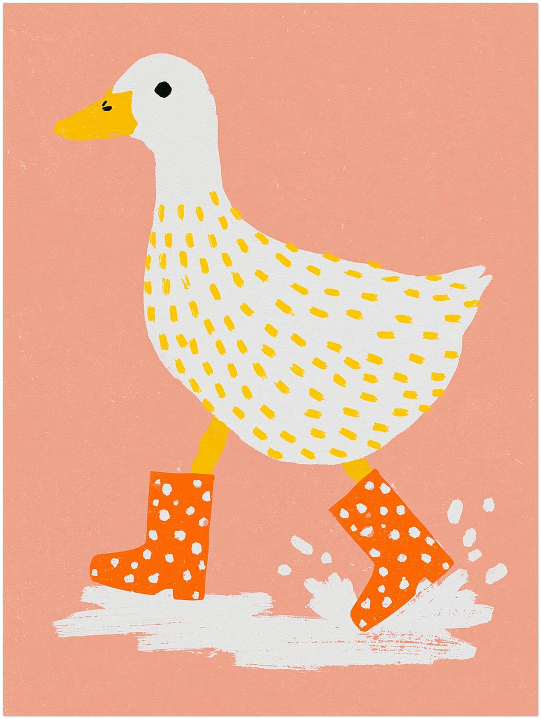 Ente mit Gummistiefeln Leinwandbild – Ohne Rahmen – Produktfoto