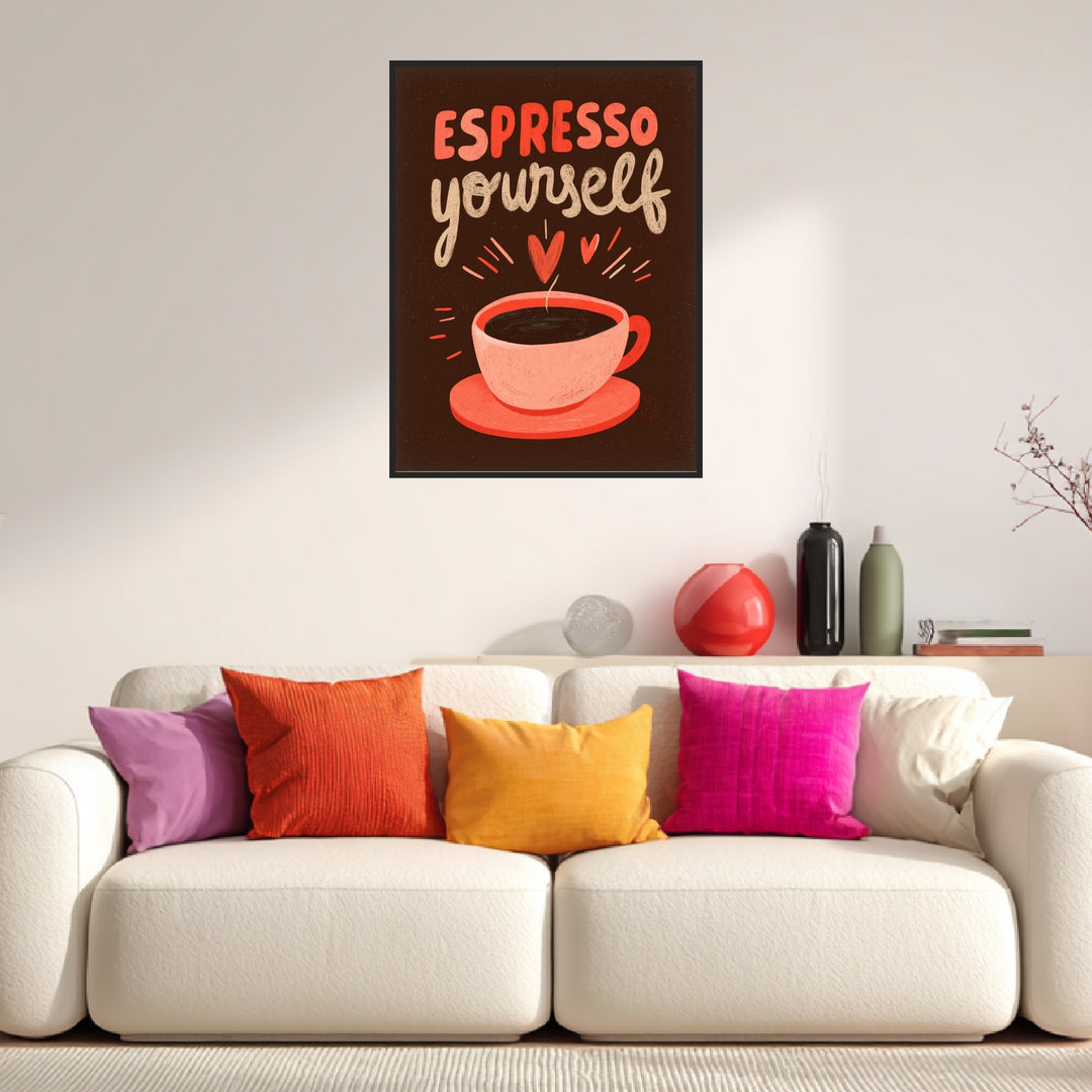 Espresso yourself Poster abstrakt – mattes Kunstdruck-Papier – Ansicht 3