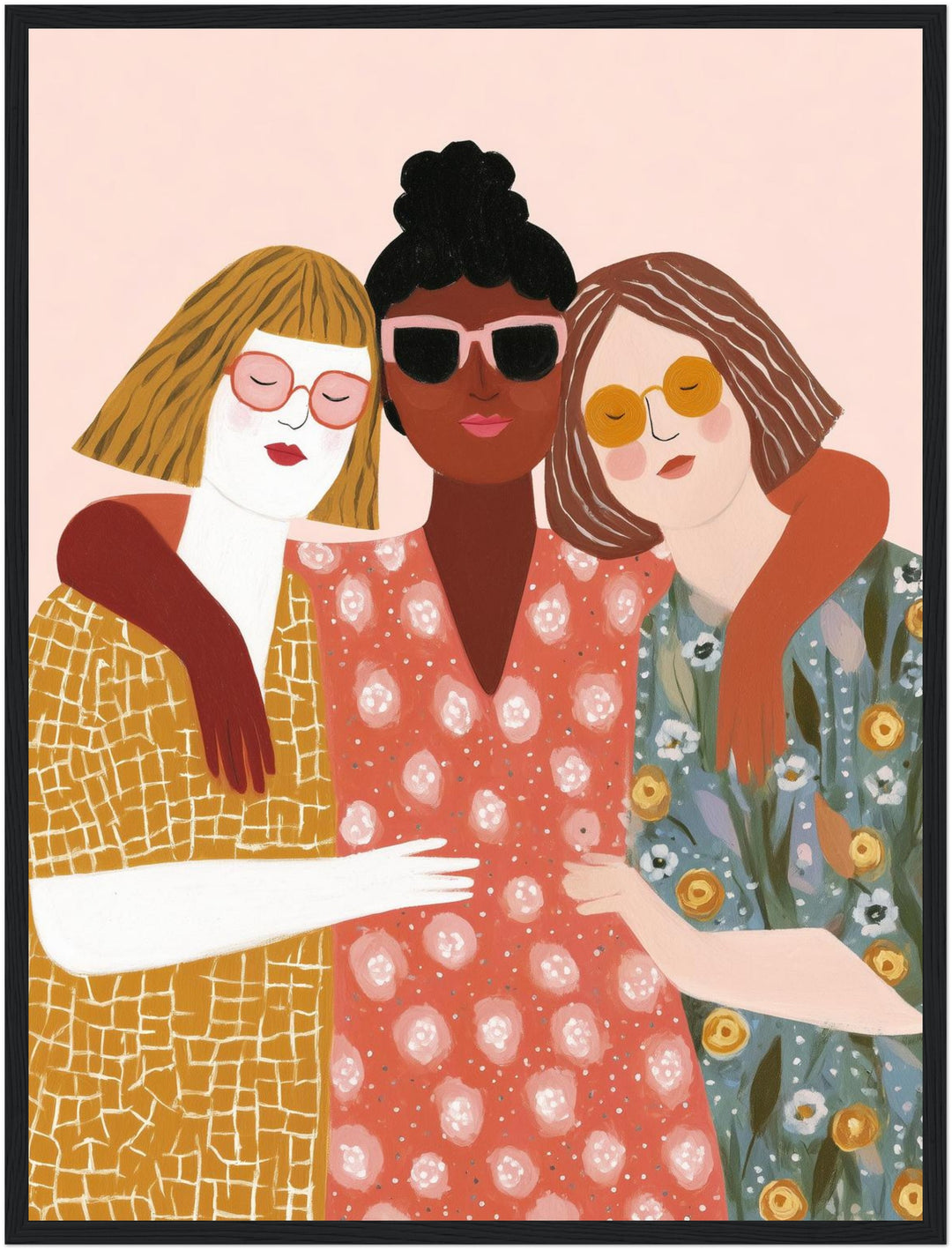 Freundschaftliche Umarmung Poster Dopamin – mattes Kunstdruck-Papier – Ansicht 5