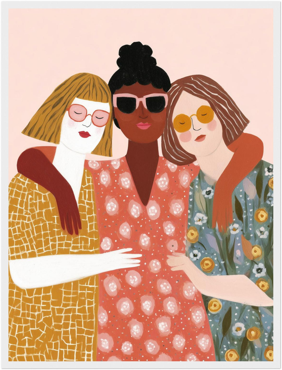 Freundschaftliche Umarmung Poster Dopamin – mattes Kunstdruck-Papier – Ansicht 6