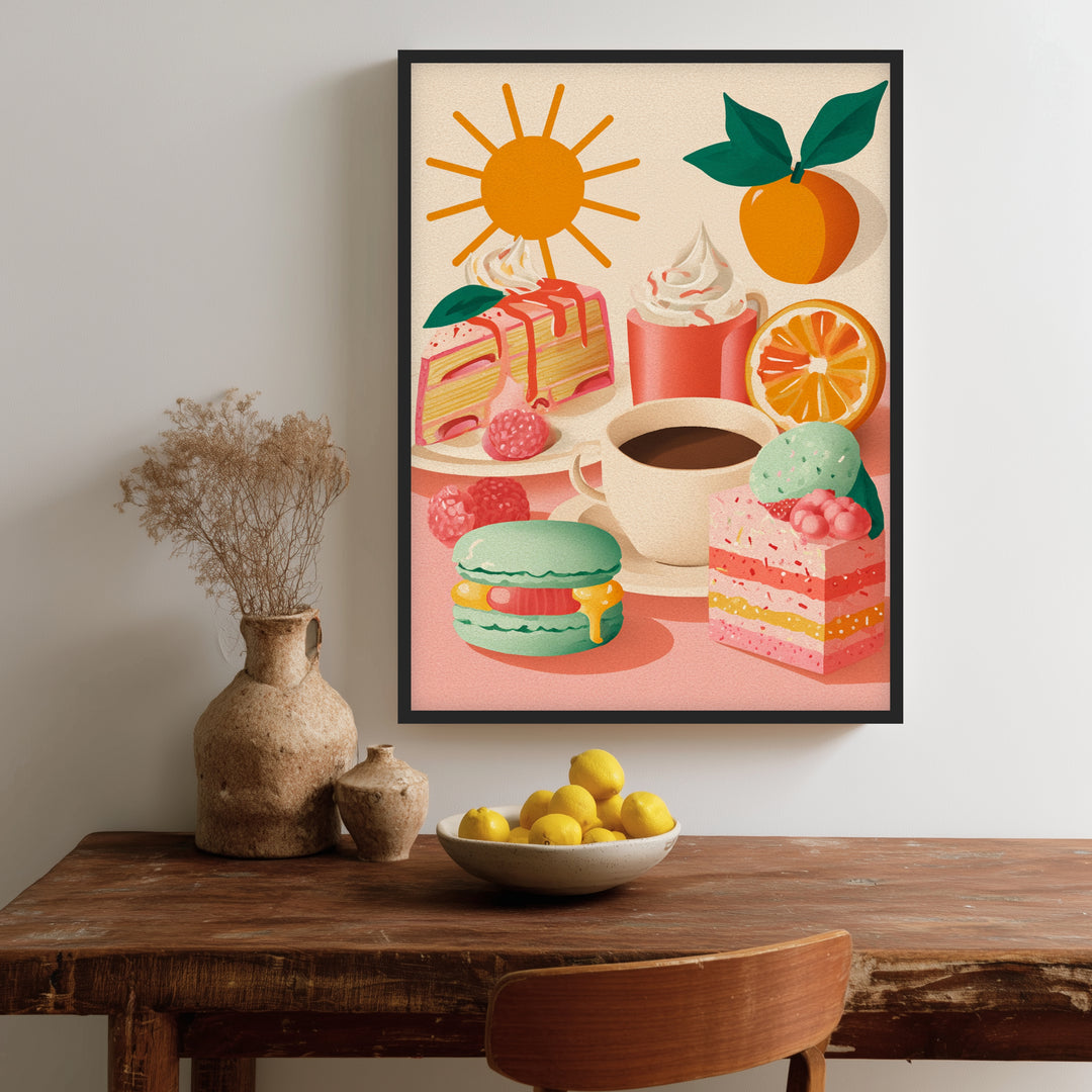 Fruchtige Dessertfreuden Poster Dopamin – mattes Kunstdruck-Papier – Ansicht 2
