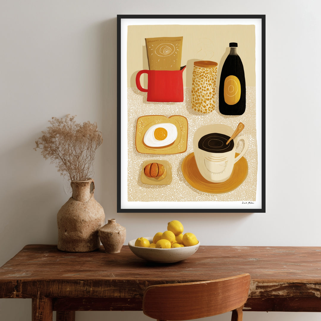 Frühstück Stillleben Poster abstrakt – mattes Kunstdruck-Papier – Ansicht 5
