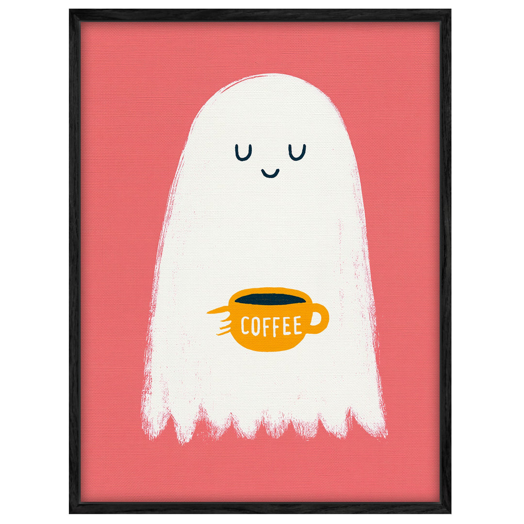 Geist mit Kaffeetasse Leinwandbild – Leinwandbild