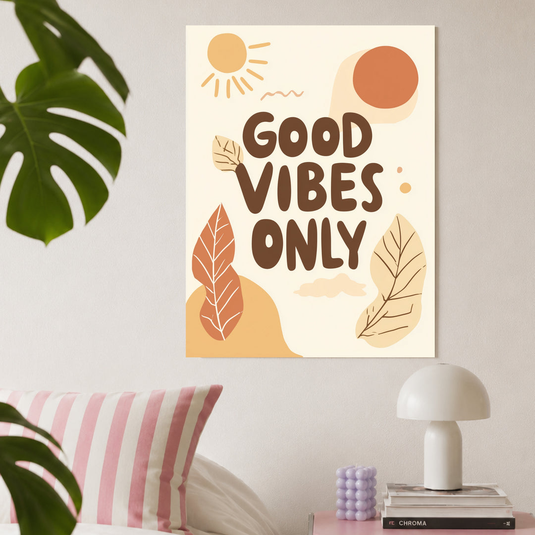 Good Vibes Only Leinwandbild Dopamin – Leinwand auf Holzrahmen – Ansicht 3