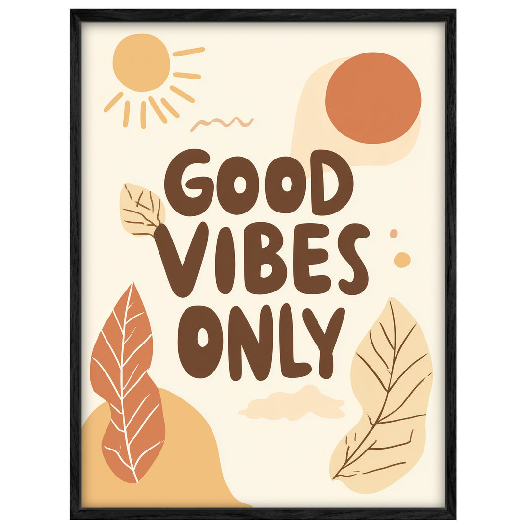 Good Vibes Only Leinwandbild Dopamin – Leinwand auf Holzrahmen – Ansicht 4