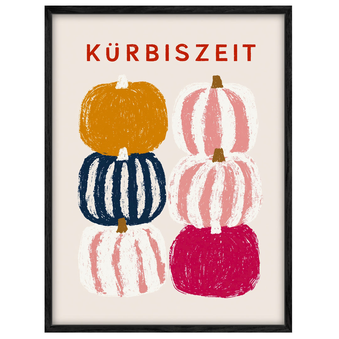 Kürbiszeit in Farbe Leinwandbild – Leinwandbild