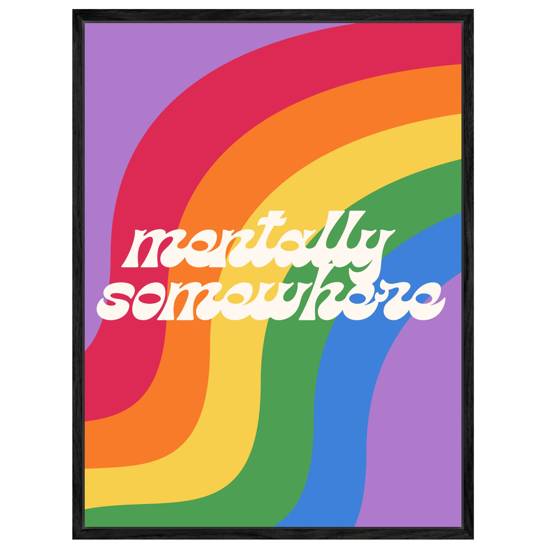 Mentally Somewhere Leinwandbild abstrakt – Leinwand auf Holzrahmen – Ansicht 4