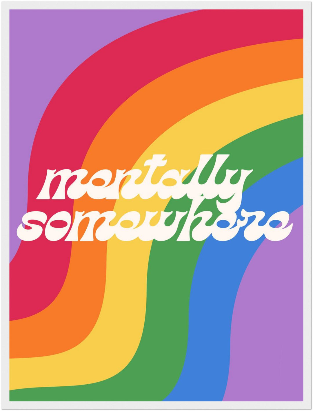 Mentally Somewhere Poster abstrakt – mattes Kunstdruck-Papier – Ansicht 6