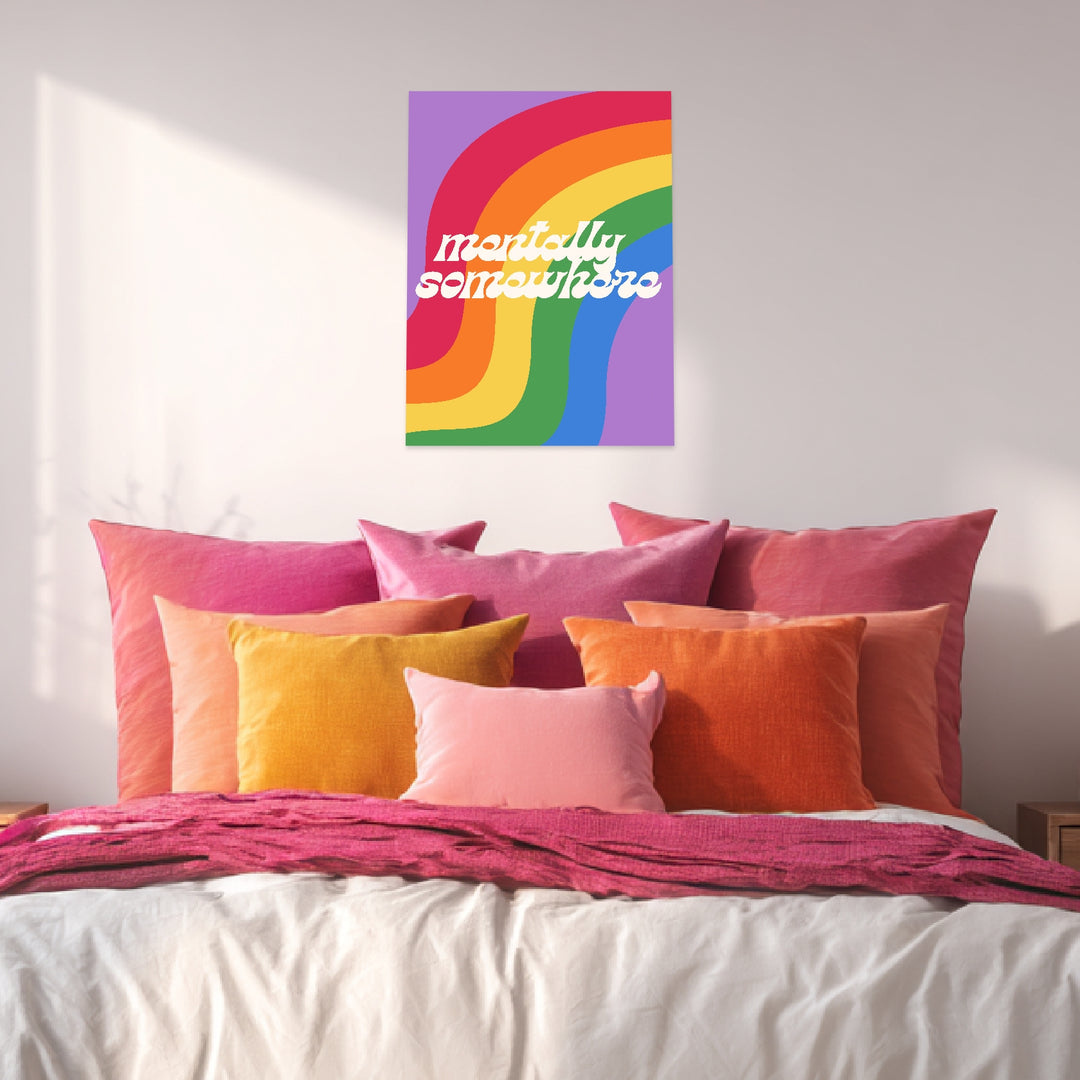 Mentally Somewhere Leinwandbild abstrakt – Leinwand auf Holzrahmen – Ansicht 3