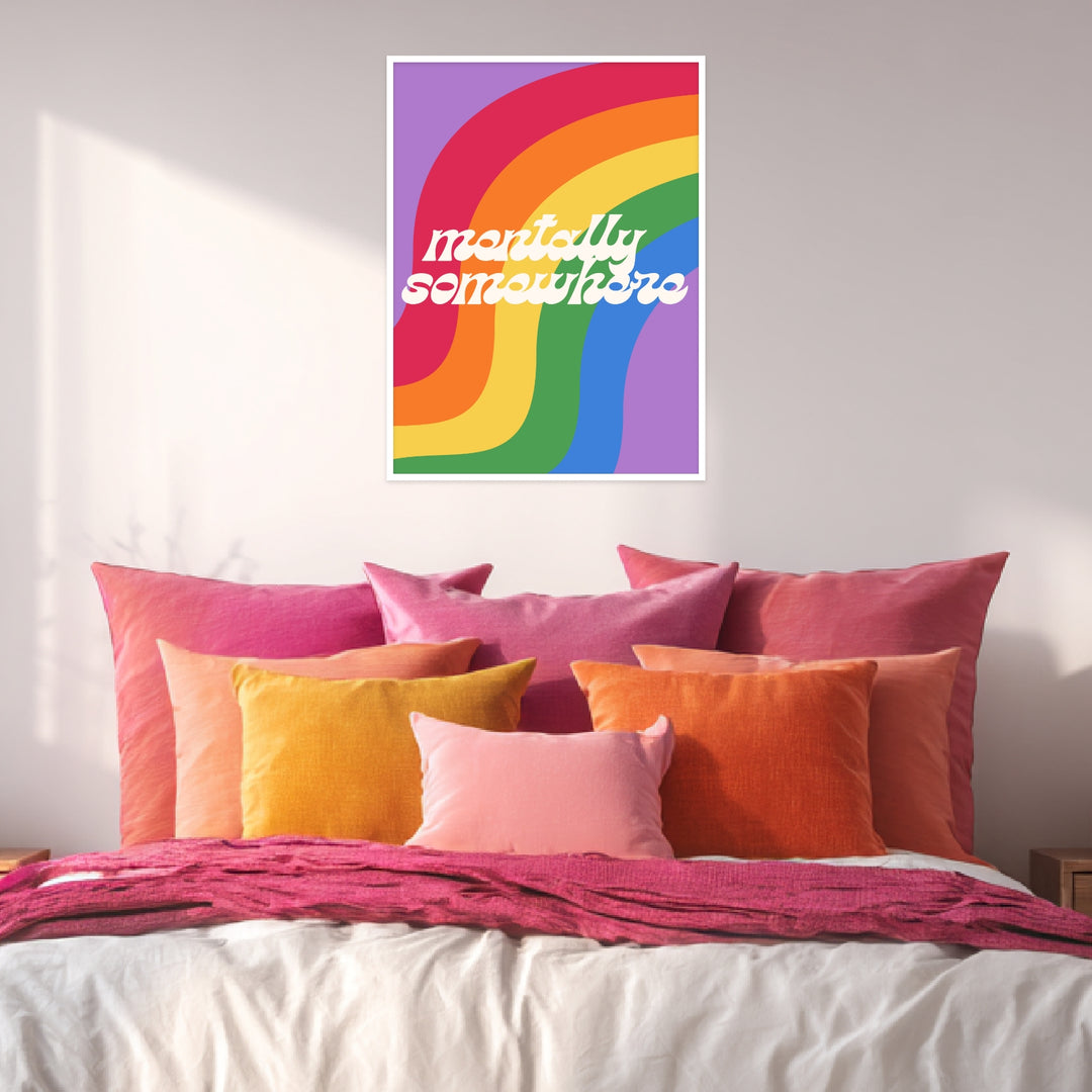 Mentally Somewhere Poster abstrakt – mattes Kunstdruck-Papier – Ansicht 4