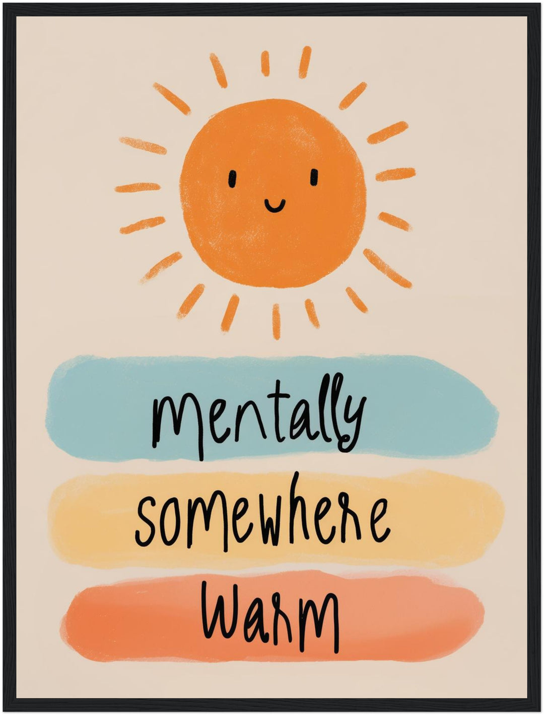 Mentally Somewhere warm Poster abstrakt – mattes Kunstdruck-Papier – Ansicht 5
