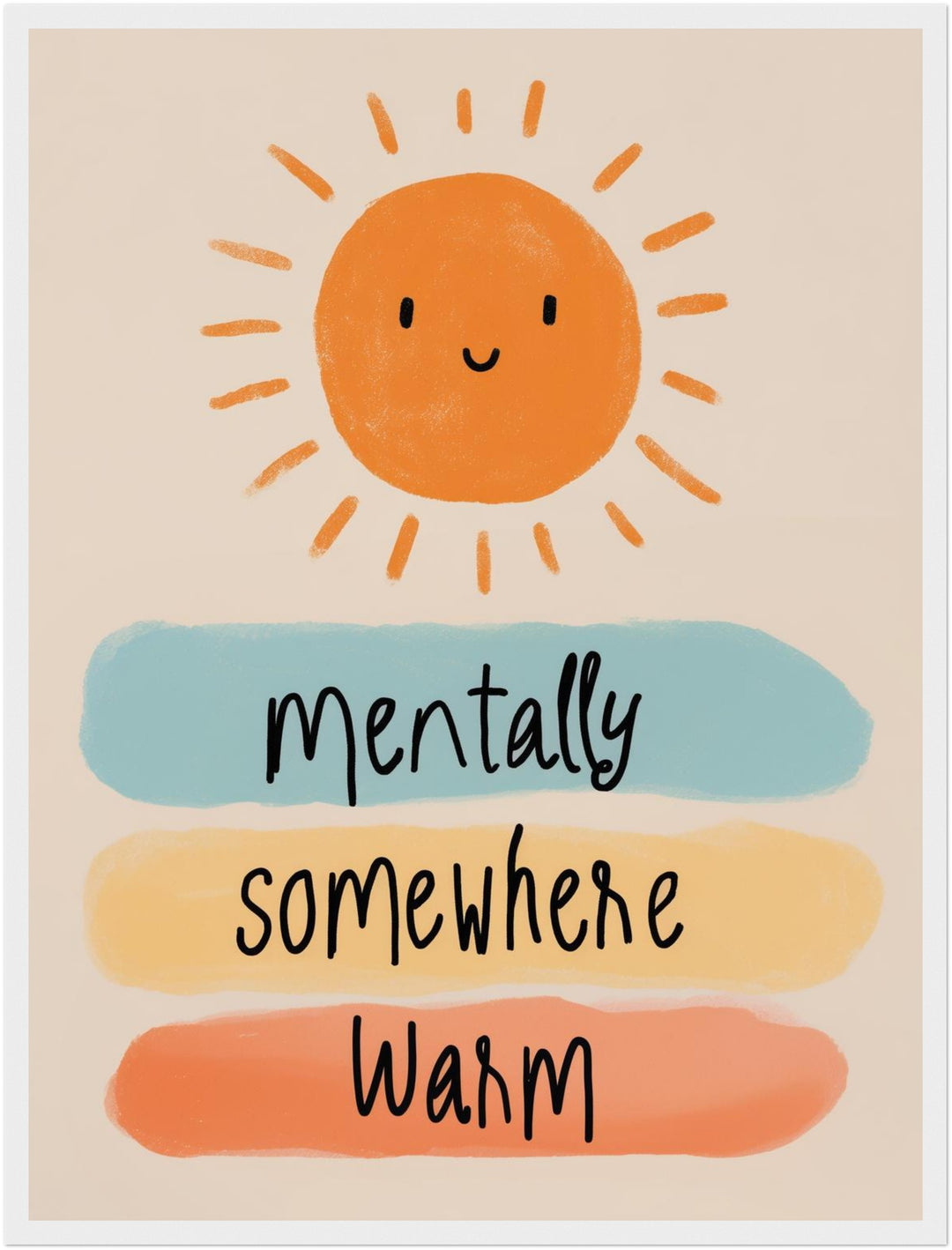 Mentally Somewhere warm Poster abstrakt – mattes Kunstdruck-Papier – Ansicht 6