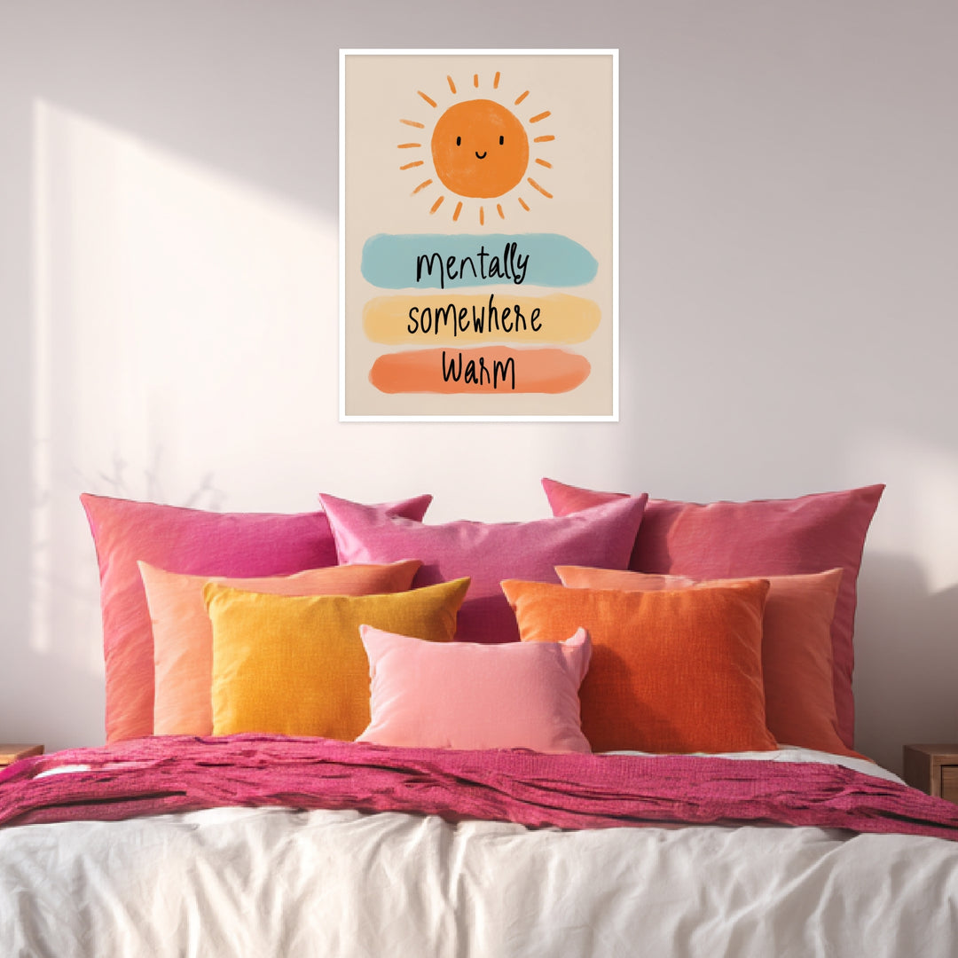 Mentally Somewhere warm Poster abstrakt – mattes Kunstdruck-Papier – Ansicht 4