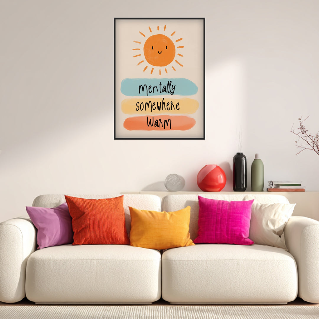 Mentally Somewhere warm Poster abstrakt – mattes Kunstdruck-Papier – Ansicht 3