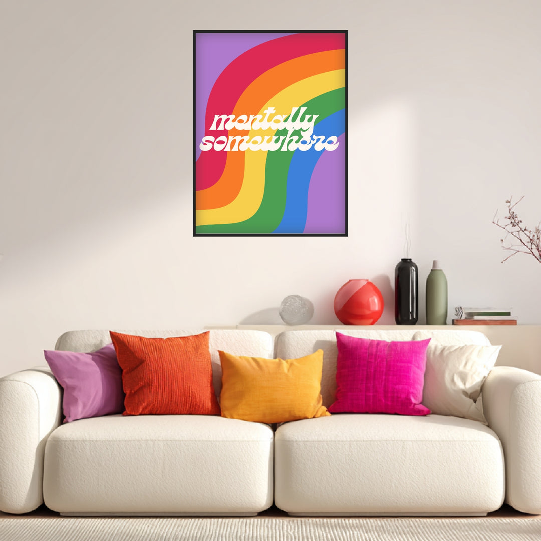 Mentally Somewhere Poster abstrakt – mattes Kunstdruck-Papier – Ansicht 3