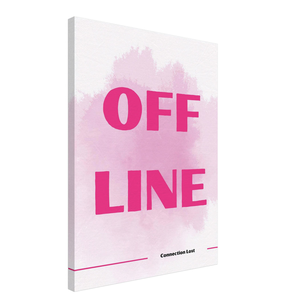 Offline Schriftzug Leinwand Dopamin – Leinwand auf Holzrahmen – Ansicht 2