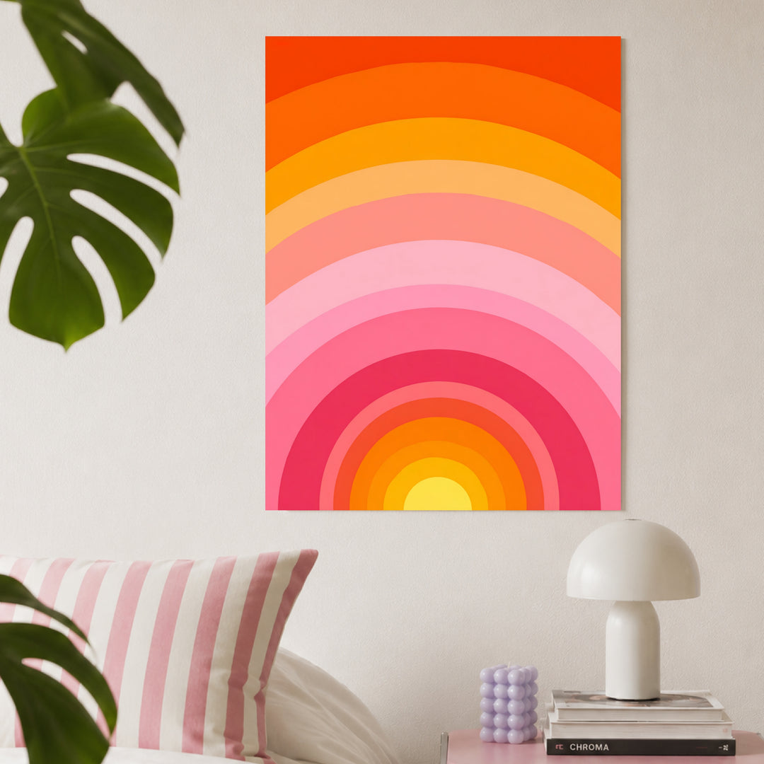 Regenbogen Kreise Poster Dopamin – mattes Kunstdruck-Papier – Ansicht 3