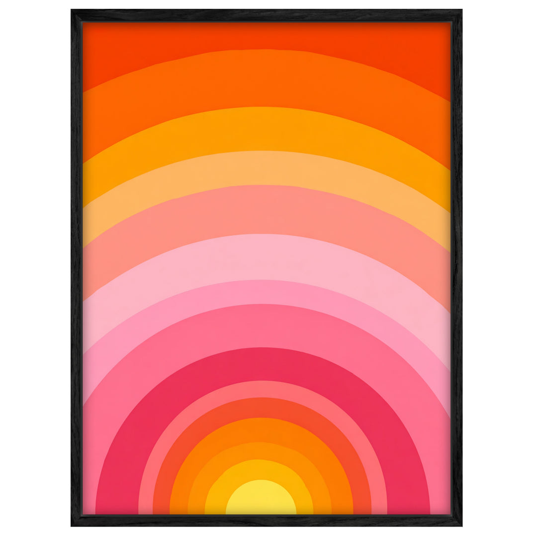 Regenbogen Kreise Leinwandbild Dopamin – Leinwand auf Holzrahmen – Ansicht 4