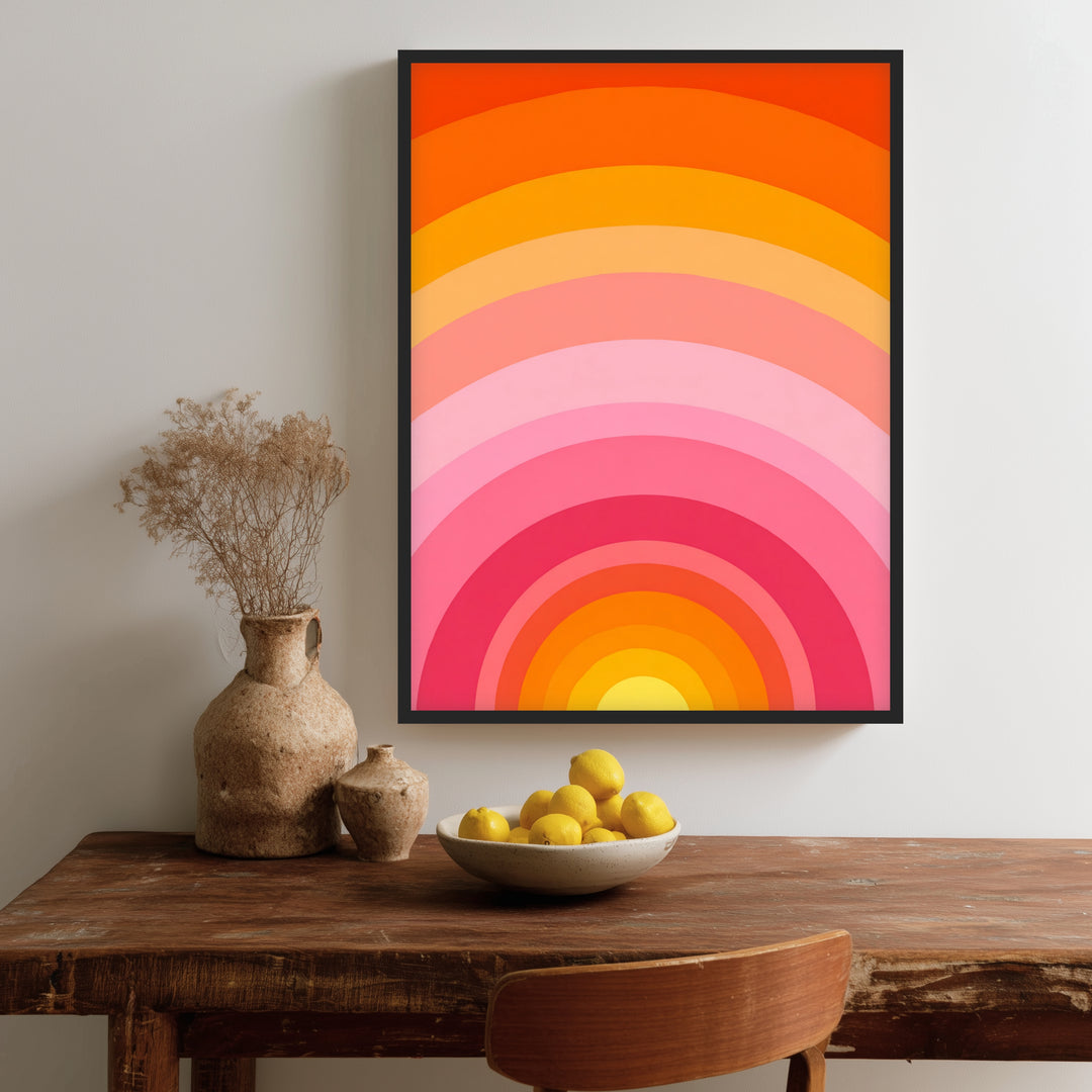 Regenbogen Kreise Poster Dopamin – mattes Kunstdruck-Papier – Ansicht 2