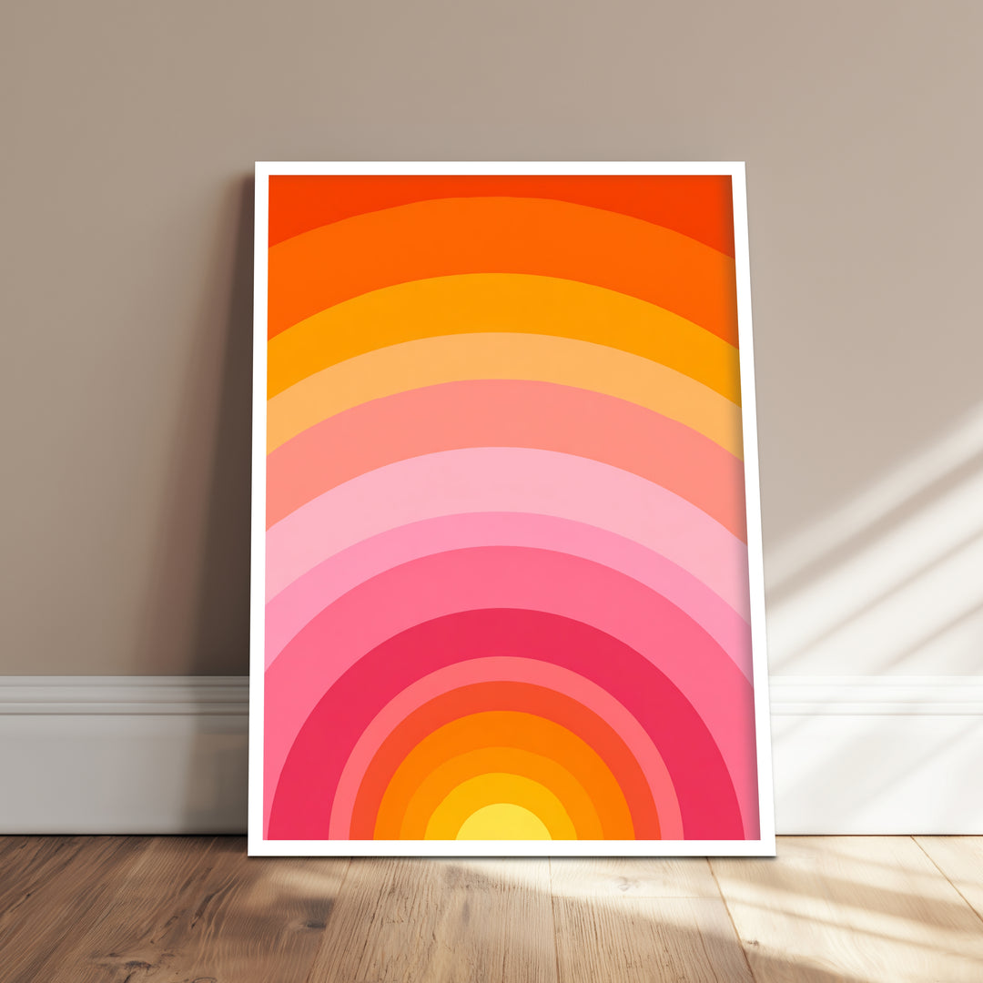 Regenbogen Kreise Poster Dopamin – mattes Kunstdruck-Papier – Ansicht 4