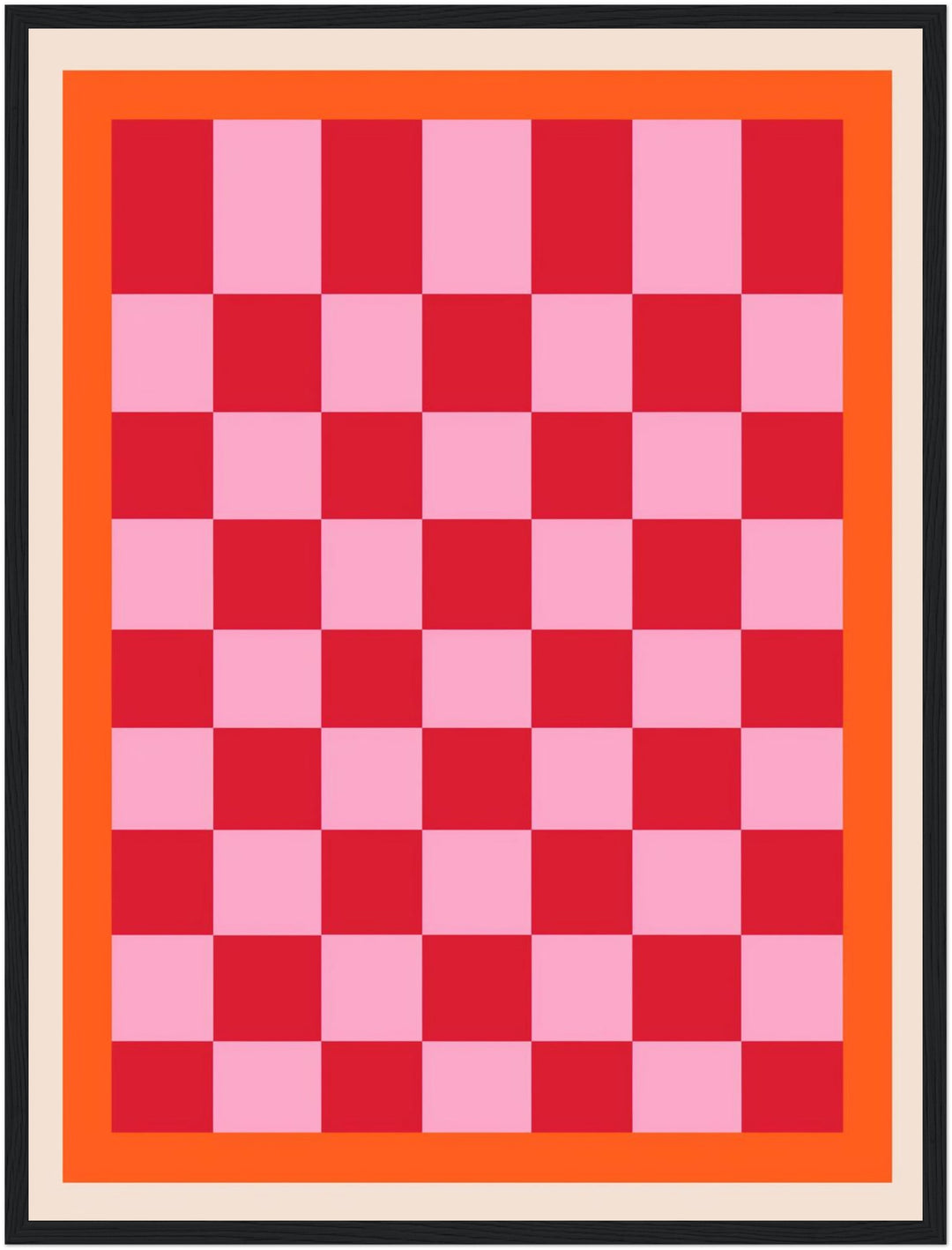 Rosa rotes Schachbrett Poster Dopamin – mattes Kunstdruck-Papier – Ansicht 5