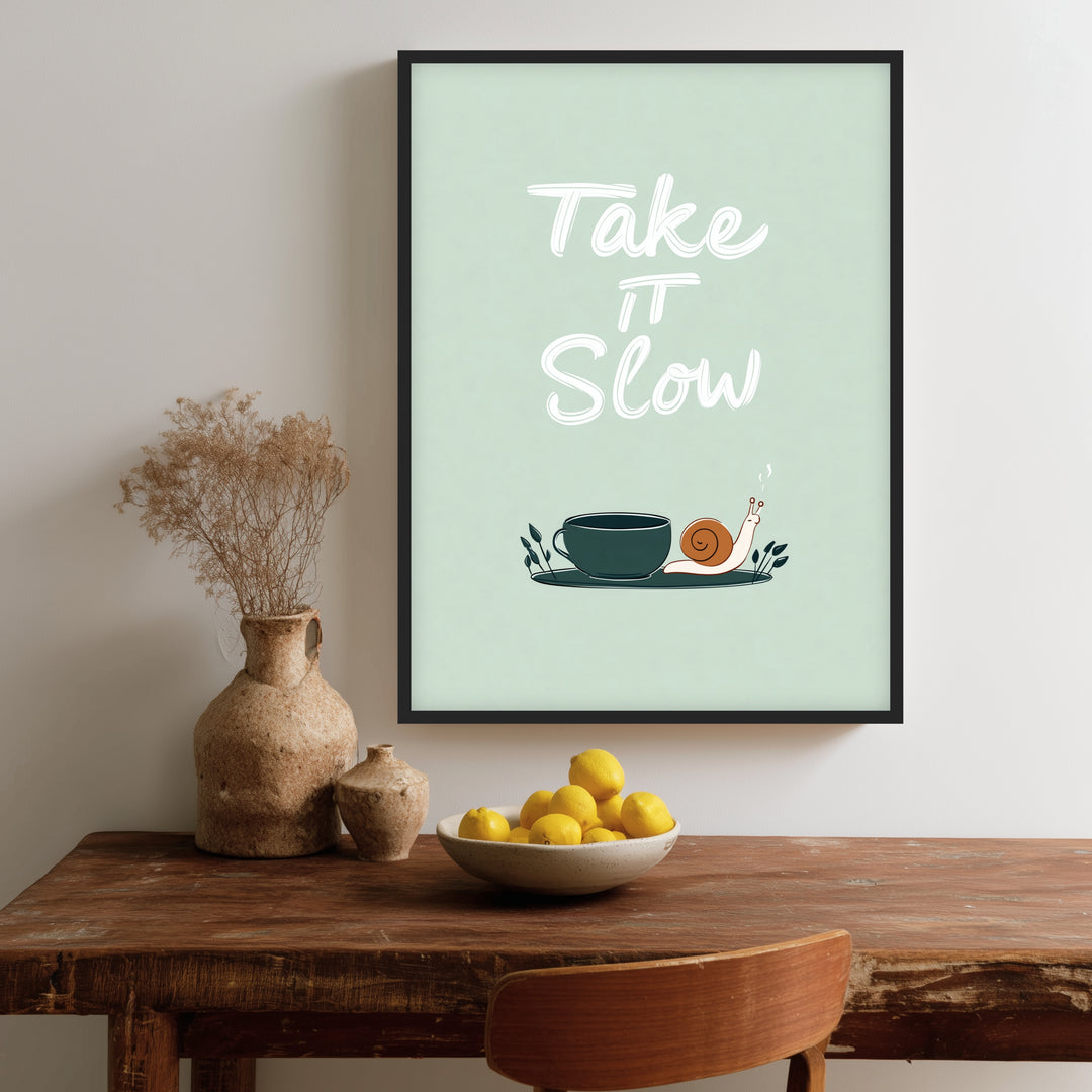 Schnecke und Tasse Poster Dopamin – mattes Kunstdruck-Papier – Ansicht 2