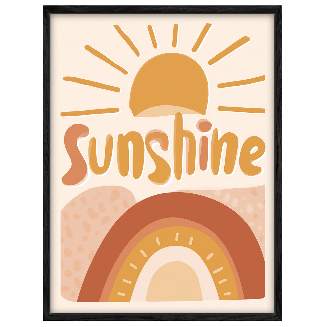 Sonne und Regenbogen Leinwandbild Dopamin – Leinwand auf Holzrahmen – Ansicht 4