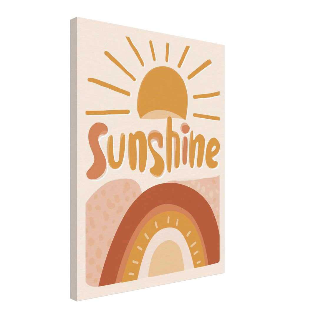 Sonne und Regenbogen Leinwandbild Dopamin – Leinwand auf Holzrahmen – Ansicht 2