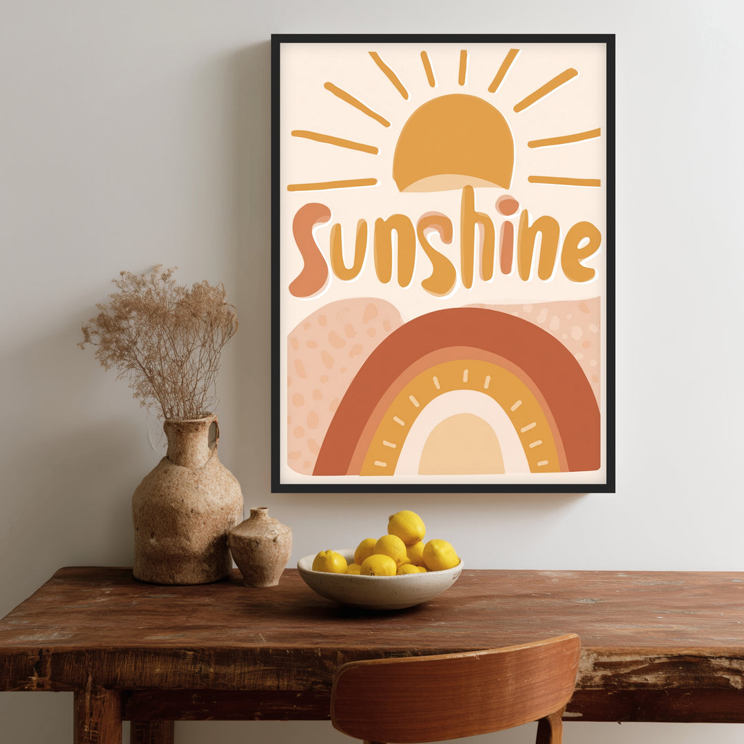Sonne und Regenbogen Poster Dopamin – mattes Kunstdruck-Papier – Ansicht 2