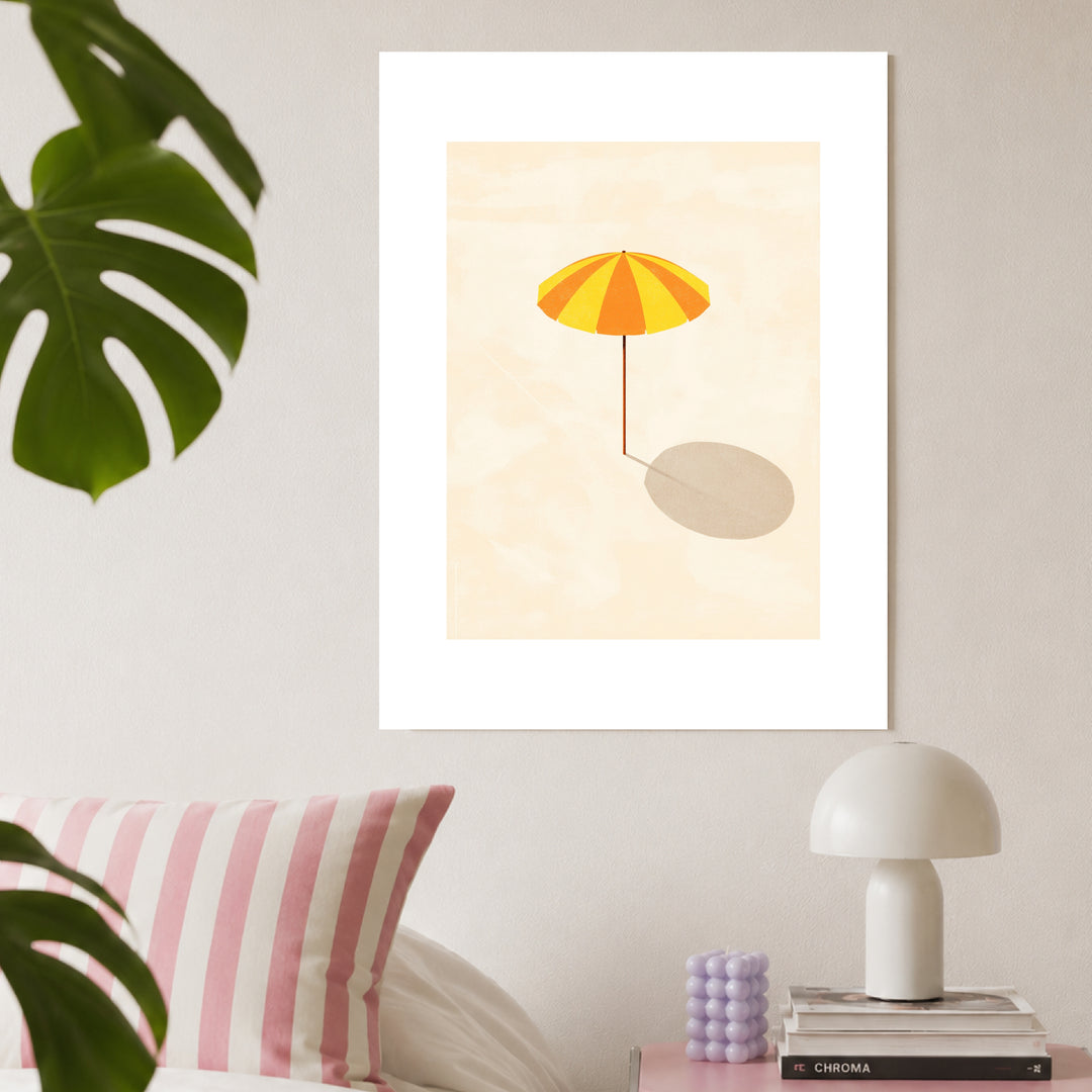 Sonnenschirm minimalistisch Poster Dopamin – mattes Kunstdruck-Papier – Ansicht 3