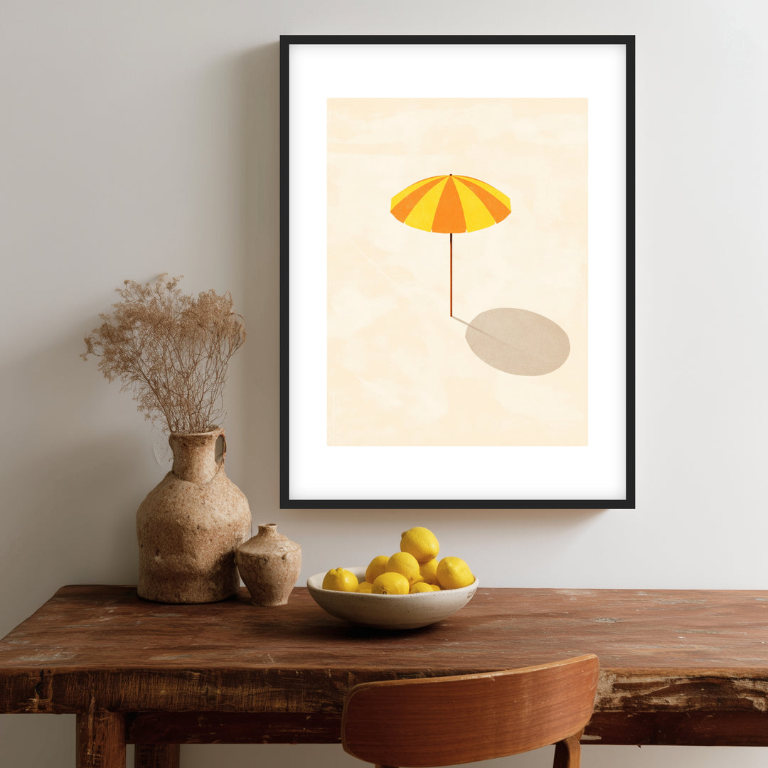 Sonnenschirm minimalistisch Poster Dopamin – mattes Kunstdruck-Papier – Ansicht 2