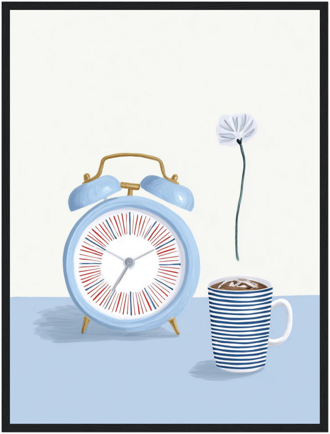Wecker mit Kaffeetasse Poster abstrakt – mattes Kunstdruck-Papier – Ansicht 6
