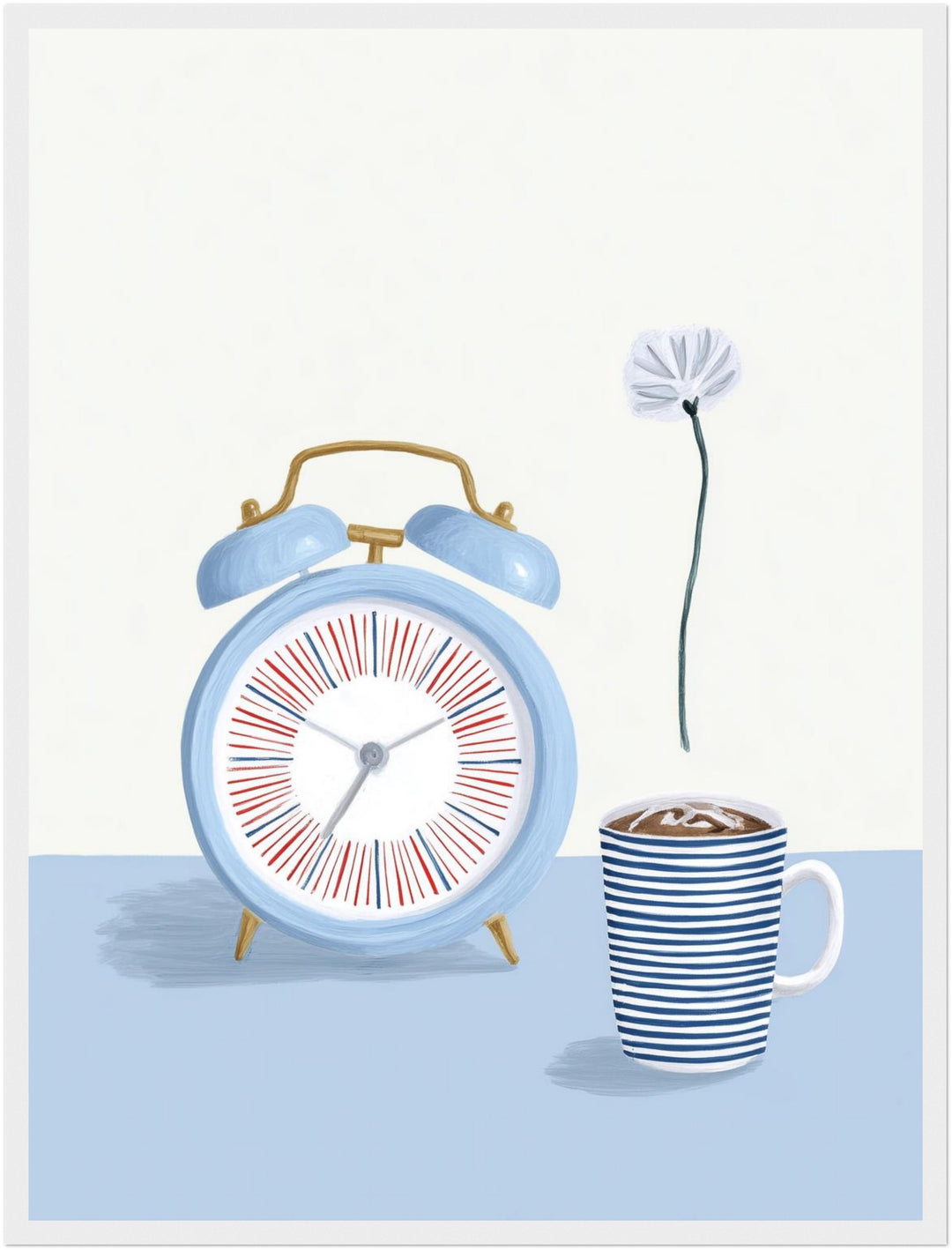Wecker mit Kaffeetasse Poster abstrakt – mattes Kunstdruck-Papier – Ansicht 5