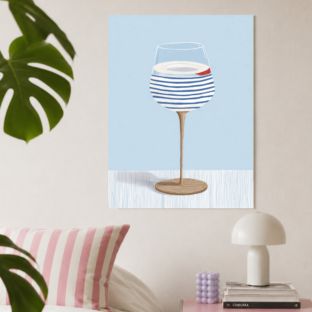 Weinglas mit Streifen Poster Dopamin – mattes Kunstdruck-Papier – Ansicht 3