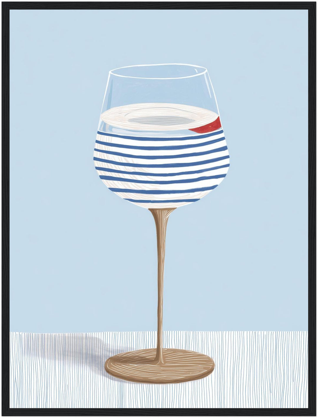 Weinglas mit Streifen Poster Dopamin – mattes Kunstdruck-Papier – Ansicht 5