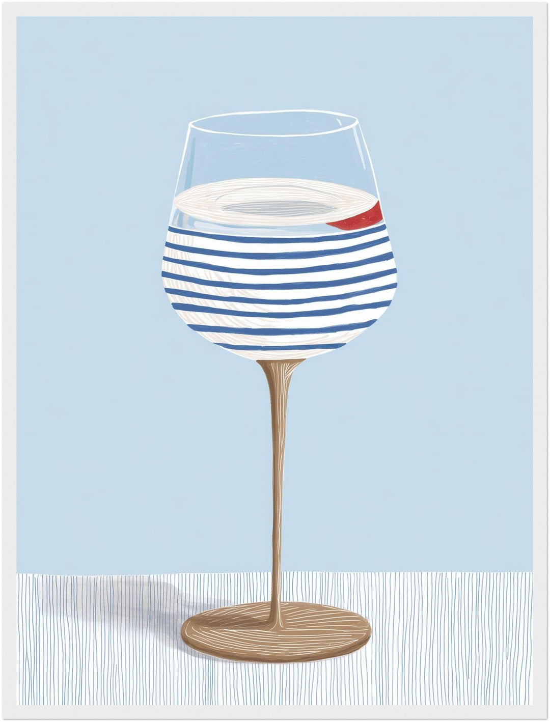 Weinglas mit Streifen Poster Dopamin – mattes Kunstdruck-Papier – Ansicht 6