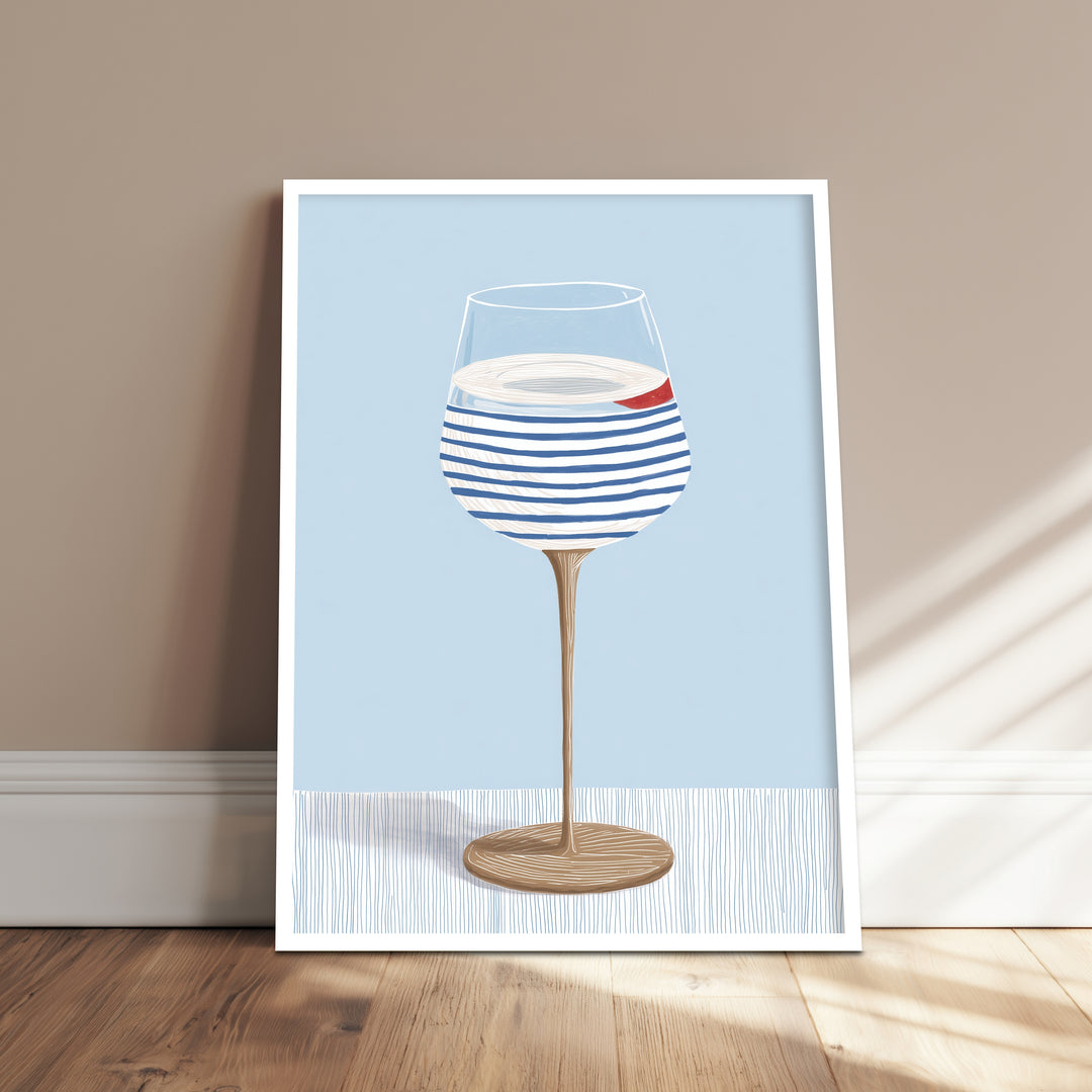 Weinglas mit Streifen Poster Dopamin – mattes Kunstdruck-Papier – Ansicht 4