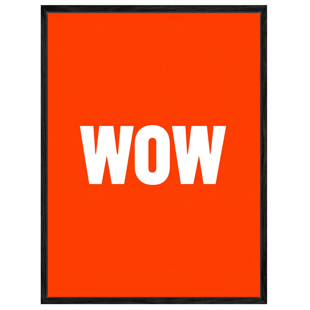 Wow orange Leinwandbild Dopamin – Leinwand auf Holzrahmen – Ansicht 4