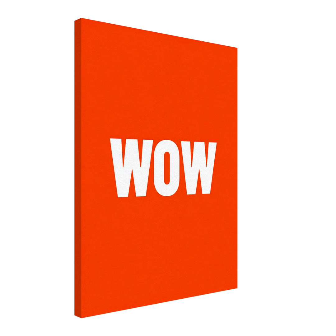 Wow orange Leinwandbild Dopamin – Leinwand auf Holzrahmen – Ansicht 2